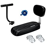 ZHOUWHJJ Bicycle Rear Seat Cushion Armrest Footrest Set, Kid Child Carrier Bicycle Baby Seat, Including Cushion and Backrest, Armrest Handrail, Footrests, Bell, Black