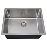 MR Direct 1823 Stainless Steel Undermount 23 in. Single Bowl Kitchen Sink