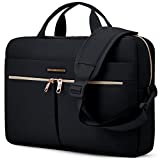 17.3 Inch Laptop Bag,LIGHT FLIGHT Travel Business Briefcase,Water-Repellent Shoulder Messenger Bag,Large Computer Bag for Men and Women Work Office,Nylon,Black