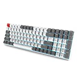RK ROYAL KLUDGE RK100 Wireless Mechanical Keyboard, Bluetooth5.1/2.4G/Wired 96% Full Size 100-Key Hot Swappable Gaming Keyboard with 3 USB Ports, Brown Switch for Mac Windows, Classic