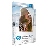 HP Sprocket 2x3' Premium Zink Sticky Back Photo Paper (20 Sheets) Compatible with HP Sprocket Photo Printers.