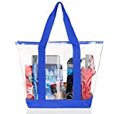 Clear Tote Bags for Work, Beach, Stadium, Security Approved With Zipper Closure