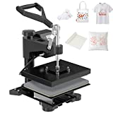 Tolsous 12x10 Heat Press Machine T Shirts Pressing Swing Away Tshirt Printing Vinyl Sublimation Small Mini Printer HTV Digital Hot Transfer Craft Easy Teflon Sheet Bundle for Hat,Clothes Maker 600W