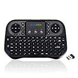 Mini Wireless Keyboard with Touchpad, 2.4Ghz Wireless Mini Handheld Keyboard with Rechargeable Battery, Remote Control Keyboard Compatible with PC, Laptop, Smart TV, Windows, TV Box, etc