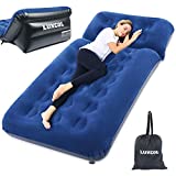 LUXCOL Twin Air Mattress, Adjustable Backrest, Comfortable & Portable, Anti-Leak Inflatable Mattress with Storage Bag, Airbeds for Home, Camping, and Travel