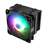 Vetroo V5 CPU Air Cooler w/ 5 Heat Pipes 120mm PWM Processor 150W TDP Cooler for Intel LGA 1700/1200/115X AMD AM5/AM4 w/Addressable RGB Lights Sync(V5, Black)