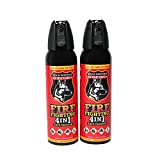 4-in-1 Mini Suppressant - Car Fire Suppressor for Auto-Mobile, Truck, Boat - Home Fire Suppressor for Kitchen - Small Fire Suppressor for Clothing, Batteries - Portable Fire Eliminator - 2 Pack