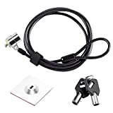 Laptop Cable Lock Hardware Security Cable Lock Anti Theft Combination Lock for iPad Tablet Laptop MacBook Dell HP Lenovo Kindle Samsung Android or other Notebooks Tablets (Straight rope + black+2pack)