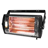 HeTR 26' Dual Quartz Electric Indoor Ceiling Mount Heater, Perfect Garage or Shop Radiant Heat