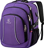 Travel Laptop Backpack,17.3 Inch Extra Large Capacity College School Bookbags,RFID Anti Theft Pocket,Durable Water Resistant Backpacks Computer bag for Women Girls Teenagers Casual Daypack,Purple