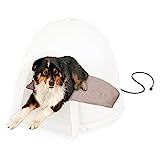 K&H Pet Products Lectro-Soft Igloo Style Dog Bed, Tan, 60W/Large/17.5' x 30'