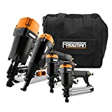 Freeman P4FRFNCB Pneumatic Framing & Finishing Combo Kit with Canvas Bag (4-Piece) Nail Gun Set with Framing Nailer, Finish Nailer, Brad Nailer, and Narrow Crown Stapler