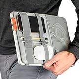 Beblau FOLD Portable Tech Organizer Attachable to Your Devices | Desktop Organizer Office, Home & School | Working from Home Solution | Laptop Accessories Backpack Insert Grey