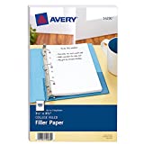 Avery Mini Binder Filler Paper for 3 Ring Binders or 7 Ring Binders, College Ruled, 5.5' x 8.5', 100 Sheets (14230)