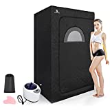 COSVALVE Full Size Personal Steam Sauna for Home Spa 2.6L & 1000 W Steam Generator, Lightweight Portable Sauna Tent with Remote Control, Indoor Steam Room for Relaxation