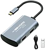 Audio Video Capture Card, 4K HDMI to USB C Capture Card with Mic Loop Out, 1080P 60FPS Video Recorder for Gaming Live Streaming, Video Capture Device for PC Mac OBS PS4/5 Nintendo Switch Xbox1