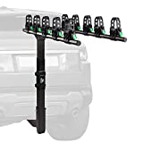 FORZA FEYER 5 Bike Rack Heavy Duty Bicycle Carrier Racks Hitch Mount Double Foldable Rack for for Cars, Trucks, SUV's and minivans with 2' Hitch Receiver (Deluxe 5-Bike Hitch Mount)