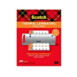 Scotch Thermal Laminating Pouches, 200-Pack, 8.9 x 11.4 Inches, Letter Size Sheets, Clear, 3-Mil (TP3854-200)
