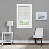 Cordless Light Filtering Mini Blind - 23 Inch Width, 64 Inch Length, 1' Slat Size - Pearl White - Cordless GII Morningstar Horizontal Windows Blinds for Interior by Achim Home Decor