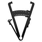 Body Fat Caliper, Fat Measure Clipper Combo with Body Fat Percentage Measure Chart, Accurately Measuring Body Fat for Men and Women