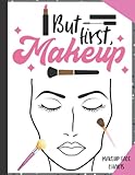 Makeup Face Charts: Blank Workbook Paper Practice Face Charts For Professional Makeup Artists