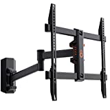 ECHOGEAR Swivel Full Motion TV Wall Mount for TVs Up to 60' - Smooth Extention, Tilt - Wall Template for Easy Install On 1 Stud - After Install Level & Hide Cables with Built-in Cable Management