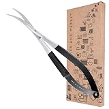 MAKER AND MARKET Spring Action Curved Blade 4.5 Inch Scissors For Applique, Embroidery, Fabric, Thread, Knitting, Sewing, Arts & Craft (Curved Blade)