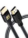 PowerBear 4K HDMI Cable 6 ft [2 Pack] High Speed, Braided Nylon & Gold Connectors, 4K @ 60Hz, Ultra HD, 2K, 1080P, ARC & CL3 Rated | for Laptop, Monitor, PS5, PS4, Xbox One, Fire TV, Apple TV & More