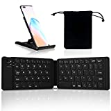 Acoucou Foldable Bluetooth Keyboard, Travel Portable Multi-Device Wireless Keyboard, Pocket Size Keyboard Compatible with MAC/iOS, Windows, Android Smartphones, Tablets, Laptops,etc