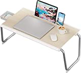 Bed Desk for Laptop, Nulaxy Laptop Desk for Bed, Foldable Laptop Stand for Bed with Storage Drawer, Tablet Slot, Laptop Bed Tray Table for Eating Working Writing Reading 21.7x13x9.8 Inches (XL Large)