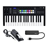 Novation Launchkey 37 (MK3) 37-Key MIDI Keyboard Bundle with Sustain Pedal and Knox Gear 4-Port USB 3.0 Hub (3 Items)