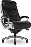 Serta 44942 Executive Office Chair with Smart Layers Technology | Leather and Mesh Ergonomic with Contoured Lumbar and ComfortCoils | Black & White
