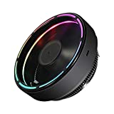 Vetroo M2 CPU Cooler, Black Aluminum Fins LED Ring Lighting Hydraulic Bearing 90W TDP Air Cooler for Intel LGA 1200/115X