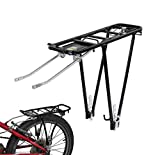 Bike Cargo Rack Cargo Universal Adjustable Bicycle Rear Luggage Touring Carrier Racks 55lbs Capacity Quick Release Mountain Road Bike Pannier Rack for 26'-29' Frames