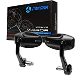 FENRIR CNC Aluminum Alloy Cafe Racer Black Motorcycle Bar End Mirrors Side 22mm 7/8' inch Handlebar Mirror Universal Rear View For M8/M6 Standard Super Sport Naked Street Bike Cruiser Minimoto Scooter