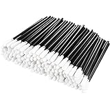 200 Pieces Foam Swab Cleaning Swab Foam Tips Sponge Stick for Inkjet Printer Print Head Camera Optical Lens Optical Equipment (Black,9.3 cm)