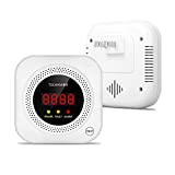 Techamor Natural Gas Detector and Propane Alarm, Gas Leak Detector, Natural Gas Sniffer, Propane Detector, Tester and Monitor for LNG, LPG, Methane with Voice Warning and Digital Display (1 Pack)