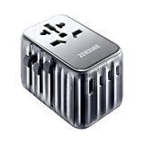Zendure Universal Travel Adapter 65W PD Fast Charger 4 USB-C,1 USB-A, International Wall Charger AC Plug Adaptor All in One Worldwide Power Charger Compatible with Laptops iPad iPhone AirPods