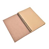 RAYNAG Spiral Bound Sketch Pad Kraft Paper Sketch Book, Pencil Drawing Doodling Sketching Notebook 50 Sheets