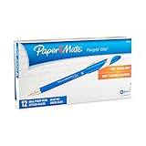 Paper Mate FlexGrip Elite Stick Ballpoint Pens, Medium Point, Blue, 12 Count