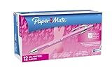 Paper Mate 70672 FlexGrip Elite Retractable Ballpoint Pens, Medium Point, Pink Barrel, 12 Count