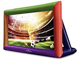 Talvania 16 Feet Inflatable Projector Screen for Outdoor and Indoor TV Movie Watching, Blower, Tie Downs, Stakes, Sandbags, and Storage Bag, Quick Blow Up (16' Multicolor)