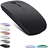 Rechargeable Bluetooth Mouse for MacBook pro/MacBook air/iPad, Wireless Mouse for Laptop/Notebook/pc/iPad/Chromebook (Black)