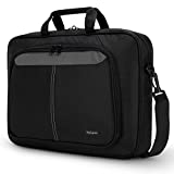 Targus Laptop Bag for 15.6' Laptops, Computer Bag Carrying Case for Devices Up To 15.6', Slim Laptop Bag for Women or Messenger Bag for Men, Notary Bag or Laptop Case, Black (TBT240US)