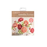 Lia Griffith Frosted Paper Blooms Camellia Flowers, 6' x 6.5', Colors May Vary 21 Count
