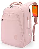 Travel Backpacks Laptop Backpack 17.3 Inch Notebook BAGSMART Water Resistant Casual Daypack Super Large Bags for Business Work Computer Bag School College Bookbag Women Girls Pink
