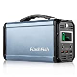 300W Solar Generator, FlashFish 60000mAh Portable Power Station Camping Potable Generator, CPAP Battery Recharged by Solar Panel/Wall Outlet/Car, 110V AC Out/ DC 12V /QC USB Ports for CPAP Camp Travel