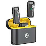 Hollyland Lark M1 Wireless Lavalier Microphone with Noise Cancellation, 656ft Transmission,8H Battery Life, Compact Wireless Lapel Microphone System for DSLR Cameras/iPhone/Android/Live Streaming