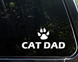 Diamond Graphics Cat Dad (7-3/4' X 4') Die Cut Decal Bumper Sticker for Windows, Cars, Trucks, Laptops, Etc