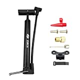 ZUKKA Mini Bike Pump Portable,Hand Bicycle Floor Air Pump for Presta and Schrader